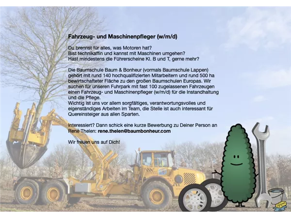 Vehicle and machine maintenance technician (f/m/d)